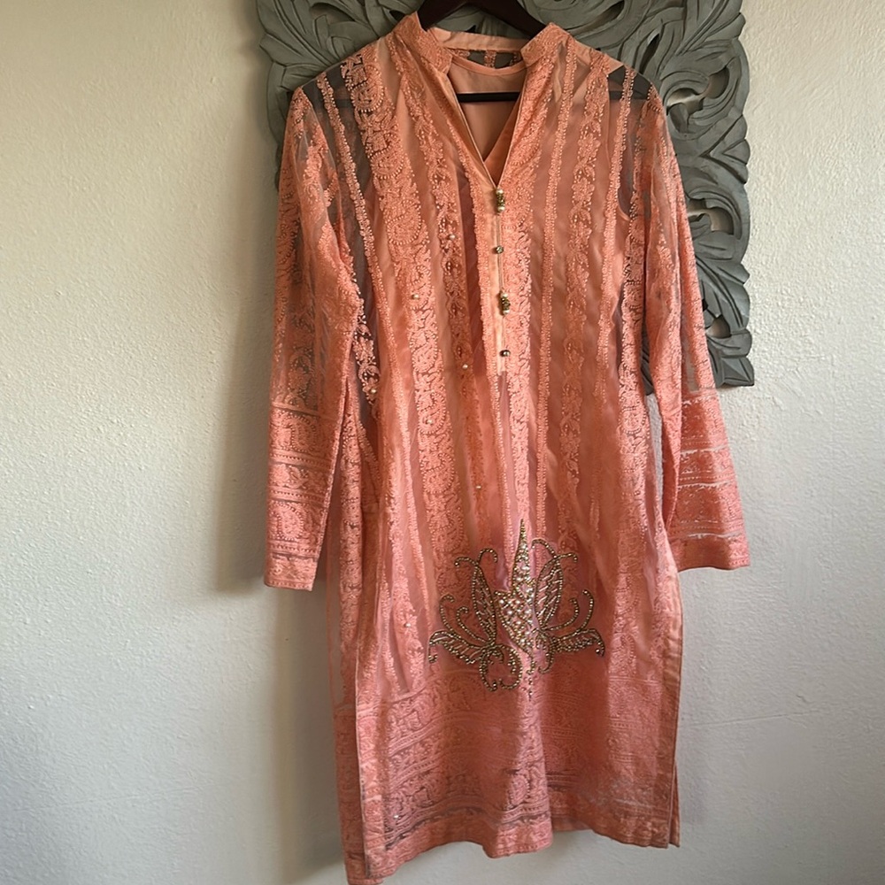 Beautiful lace pink/peach dresss